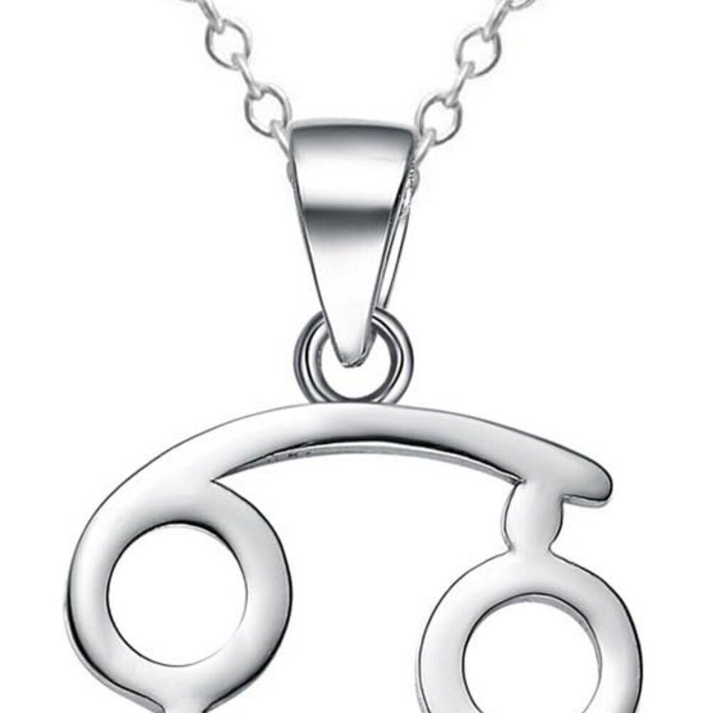 Astrology Necklace Sterling Silver Zodiac Charm 18"
